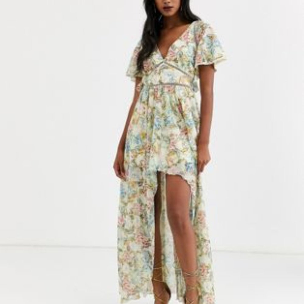 Asos Floral High Low Dress